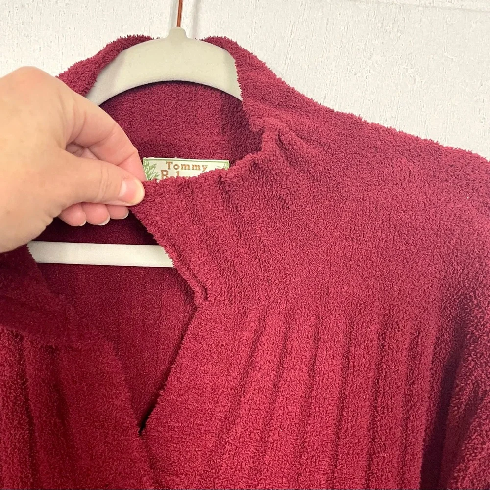 Vintage Tommy Bahama Red Pullover Ribbed Chunky Cozy Beach Vacation‎ Coastal M